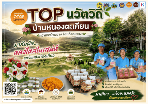 สำนักงานพัฒนาชุมชนอำเภอบ้านฉาง(สพอ.บ้านฉาง) เชิญเที่ยว OTOP นวัตววิถี บ้านหนองตะเคียน ตำบลสำนักท้อน อำเภอบ้านฉาง จังหวัดระยอง 